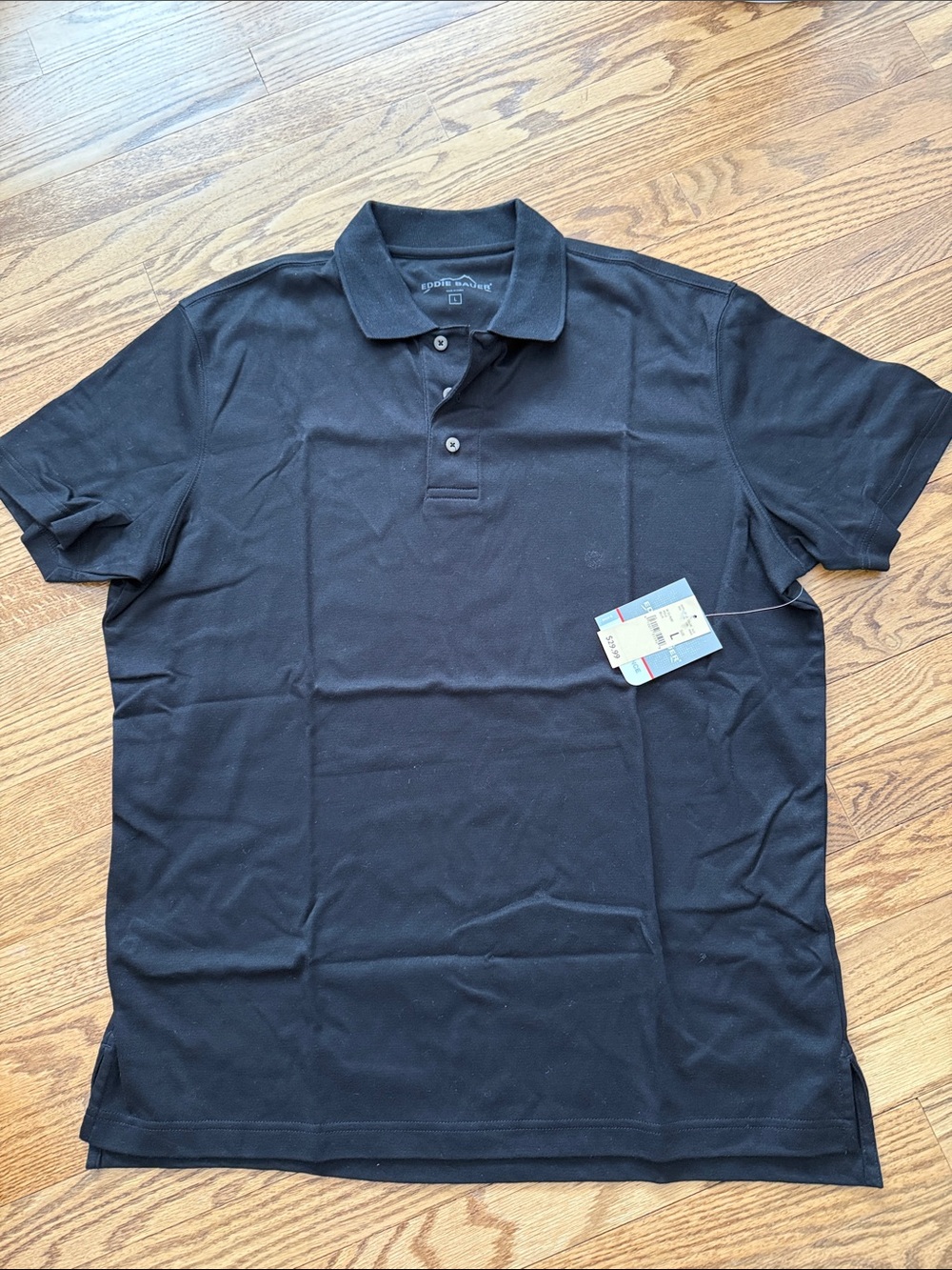 Eddie Bauer Black Classic Polo Shirt - Men
